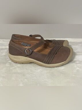 Keen Presidio II Mary Jane Shoes Women's Size 7 Cross Strap Brown Leather
